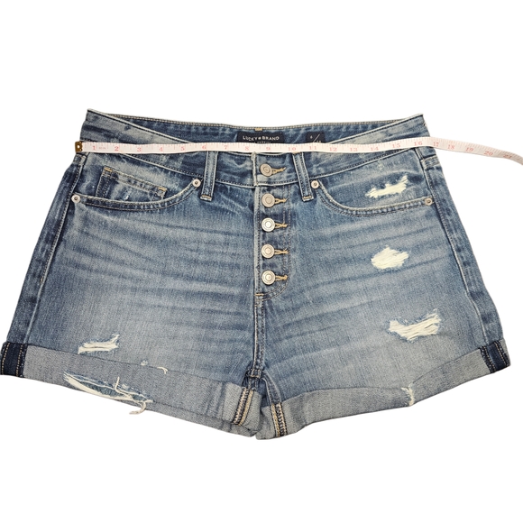 Lucky Brand Distressed Blue Jean Shorts - Picture 5 of 6